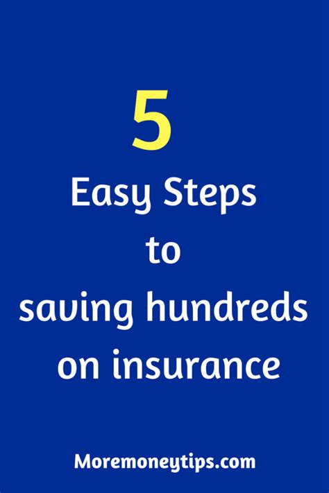 Save Money On Insurance Five Simple Steps Saving Money Best Money