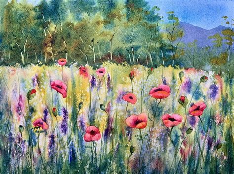 Painting A Field Of Wildflowers In Watercolor Eva Nichols Skillshare