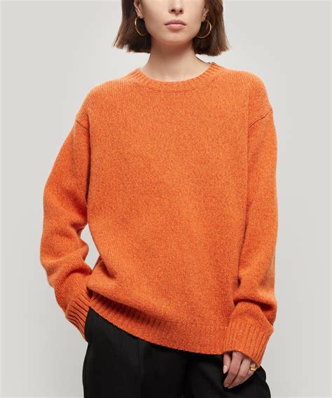 Acne Studios Samara Oversized Wool Sweater In Orange Lyst