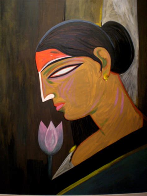 SHE I Tempera Painting By Tapan Kar Absolutearts Com