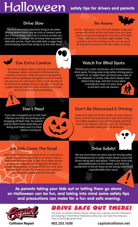 Halloween Safety Tips Infographics Tips For Parents And Kids