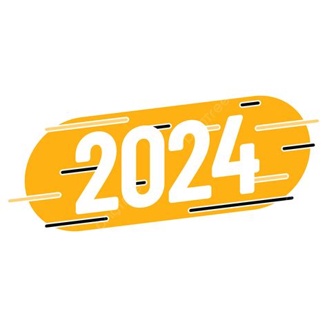 Teks Kuning 2024 Kuning 2024 Teks Png Dan Vektor Dengan Background
