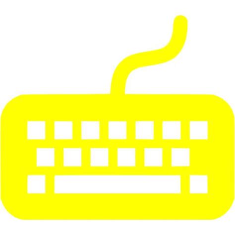 Yellow Keyboard Icon Free Yellow Computer Hardware Icons