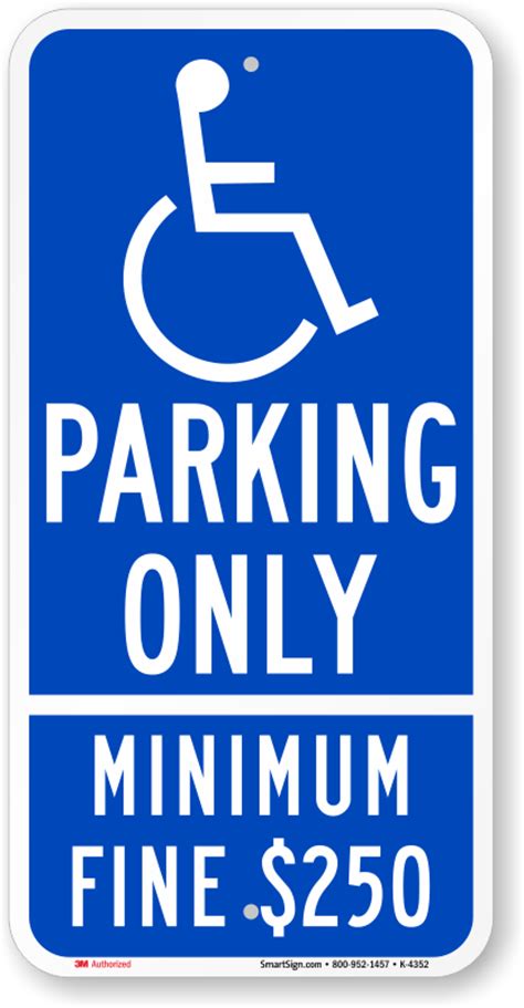 California Handicapped Parking Sign Ada Symbol Blue Sku K 4352