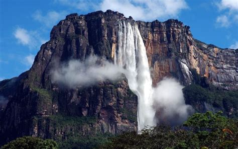 Free Download Angel Falls Clouds Photo From Above Wallpaper Widescreen