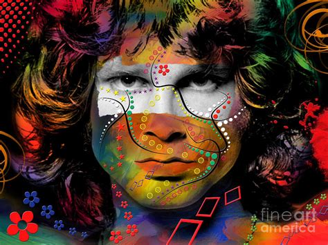 Jim Morrison Digital Art By Mark Ashkenazi