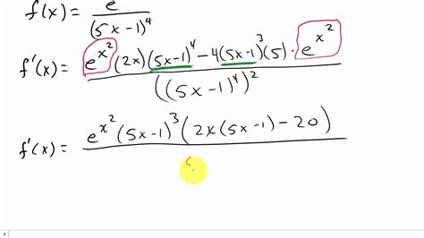 Derivative Practice Test 2 Problem 4 Solution Youtube