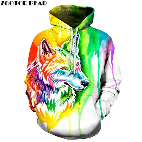 Wolf Hoodies Men Women Sweatshirts 3d Animal Hoodies Unisex Tracksuits