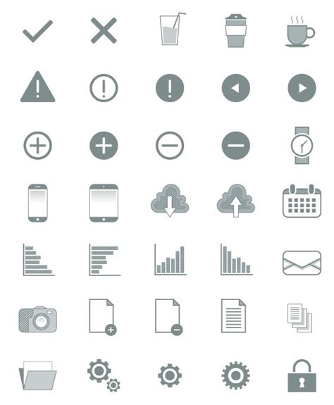 Free Grey Web Icons Pack Vector Titanui