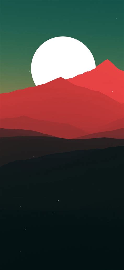 Mountains Sunset Minimal Wallpaper 1080x2340 Minimal Wallpaper