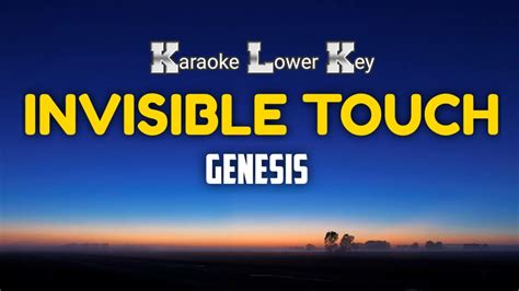 Genesis Invisible Touch Karaoke Lower Key Nada Rendah Youtube