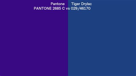 Pantone 2685 C Vs Tiger Drylac 029 46170 Side By Side Comparison
