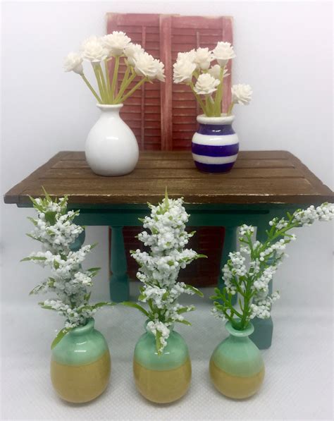 Miniature Dollhouse Flower Vases Etsy