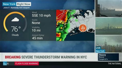 The Weather Channel Severe Weather Coverage On The Severe Storms In Nyc