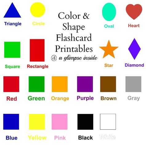 Colors Flashcards Printable