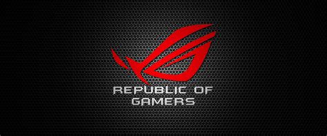 Asus Rog Logo On Gray Background Wallpaper 3440x1440 Ultrawide Wqhd