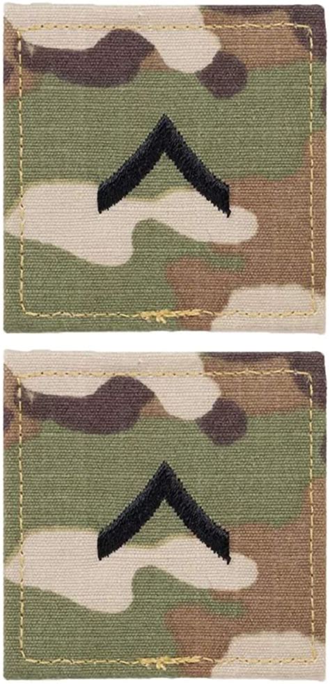 Army Embroidered Ocp With Hook Rank Insignia Private Clothing