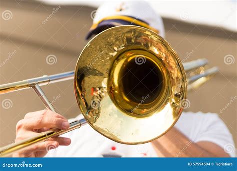Man Playing Trombone Stock Photo Image Of Performer 57594594
