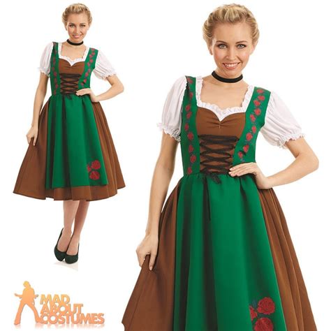 Adultstraditional Bavarian Costume Ladies Oktoberfest Womens Fancy