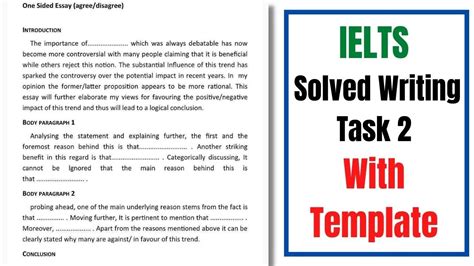 Ielts Solved Writing Task 2 With Template Must Watch Youtube