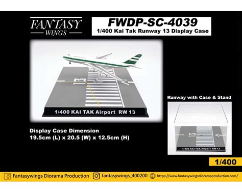 Hong Kong Kai Tak Runway 13 Display Case 1400