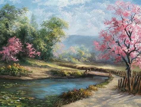 Spring Day Oil Painting By Kevin Hill Watch Short Oil Painting