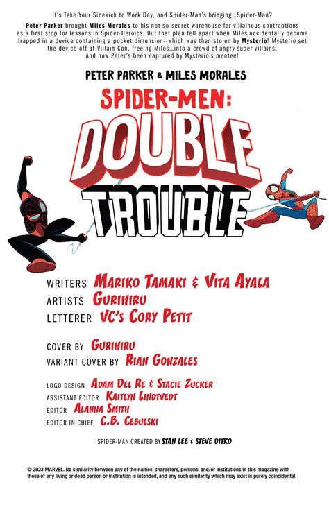 Peter Parker And Miles Morales Spider Men Double Trouble 2022