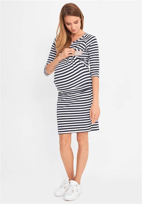 Maternity Nursing Dress Stripe