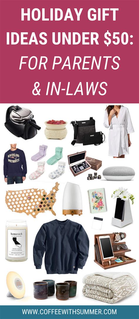 Great gifts on a budget. Gift Guide For Parents & In-Laws Under $50 | Parent gifts ...