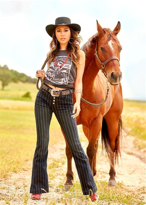 The Hottest Denim Styles From Rock And Roll Cowgirl Cowgirl Magazine Denim Fashion Cowgirl