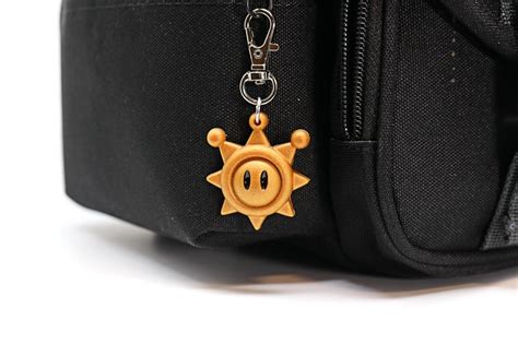 Mario Shine Sprite Keychain Necklace Super Mario Sunshine Etsy