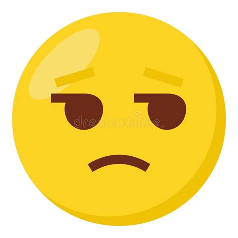 Unamused Face Expression Character Emoji Flat Icon Stock Illustration