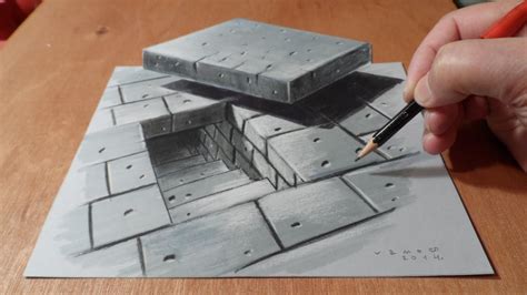 3d Drawing Tunnel Stairs Time Lapse Youtube