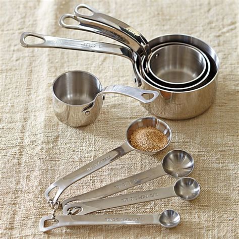 Williams Sonoma Stainless Steel Measuring Cups And Spoons