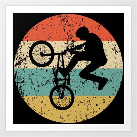 Buy Bmx Vintage Retro Bmx Bike Rider Art Print By Awesomeart Worldwide