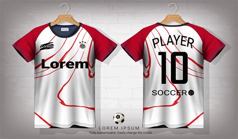 Soccer Jersey And T Shirt Sport Mockup Template Graphic Design For