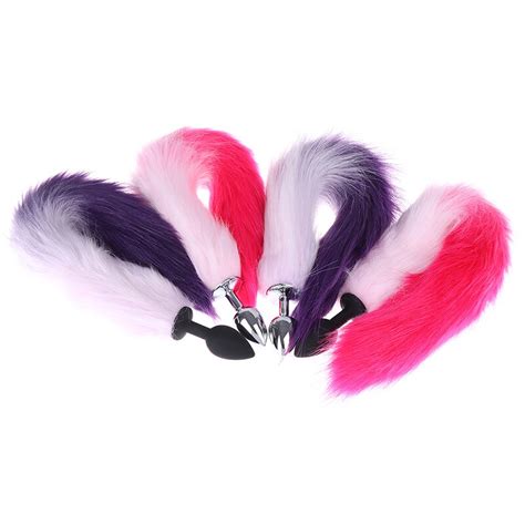Soft Fox Tail Metalsilicone Anal Plug Butt Plug For Couple Anal Sex Toy Erotic Accessories