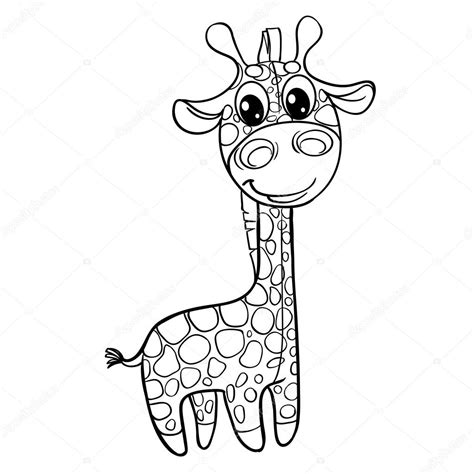 Outline Baby Giraffe — Stock Vector © Yadviga 42460883