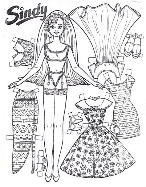 Free Printable Paper Doll Coloring Pages For Kids