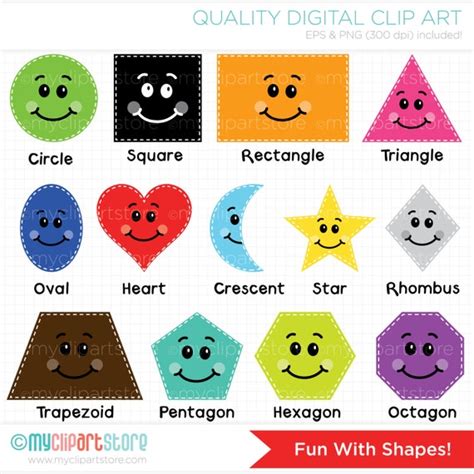Clipart Fun With Shapes Educational Teachers Digital