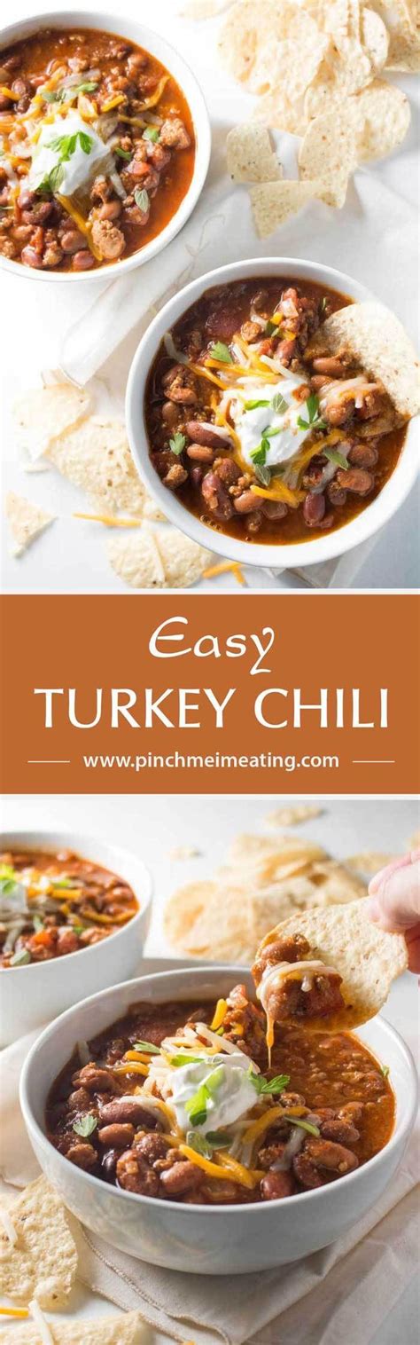 Easy Turkey Chili One Pot And 30 Minutes Pinch Me I M Eating