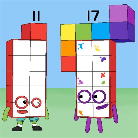 11 And 17 Numberblocks By M10dodeviant On Deviantart