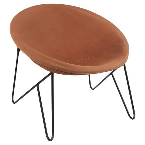 Kelly Wearstler Emmett Lounge Chair W Stainless Steel Hair Pin Legs
