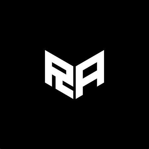 Ra Letter Logo Design With Black Background In Illustrator Vector Logo