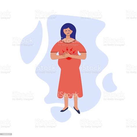 Ilustración De Concepto De Síntomas Y Problemas Durante El Embarazo