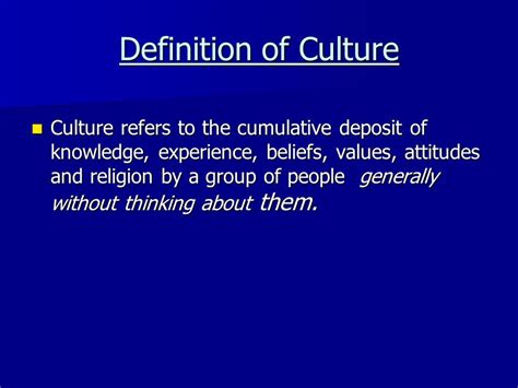 Definition Of Culture And Religion - defitioni
