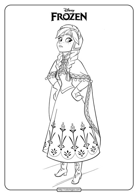 If the cold never bothered you anyway, then this anna coloring page is sure to be a treat for any frozen fan! Disney Frozen Anna Coloring Pages Book 04