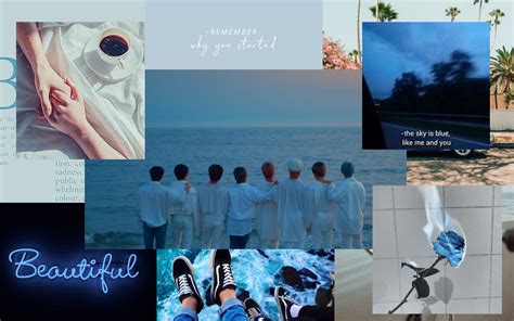 Follow the vibe and change your wallpaper every day! Stray Kids Desktop Wallpaper Blue Edition di 2020