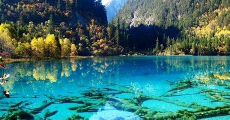 Crystalline Turquoise Lake Jiuzhaigou National Park China Rudolf Arnold