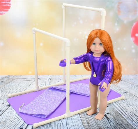 Gymnastics Uneven Bars For American Girl Doll Or 18 Inch Doll Etsy